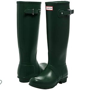 Matte Dark Green Tall Hunter RainBoots